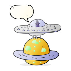 speech bubble cartoon flying saucer