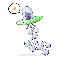 speech bubble cartoon flying saucer