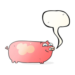 speech bubble cartoon pig