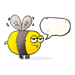 speech bubble cartoon unhappy bee