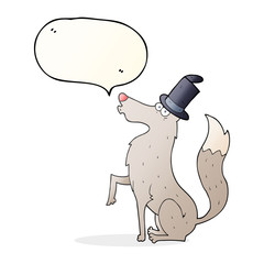 speech bubble cartoon wolf