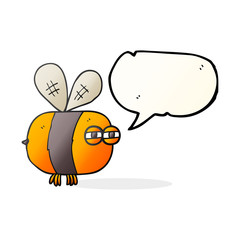 speech bubble cartoon angry bee