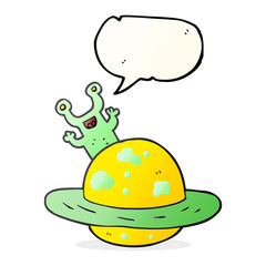 speech bubble cartoon alien planet