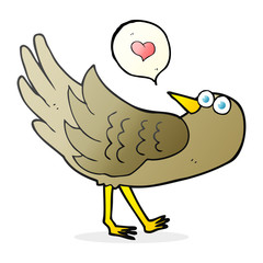 speech bubble cartoon bird