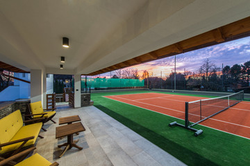 Tennis court at private estate