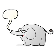 speech bubble cartoon elephant squirting water