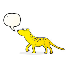 speech bubble cartoon leopard