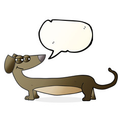 speech bubble cartoon dachshund