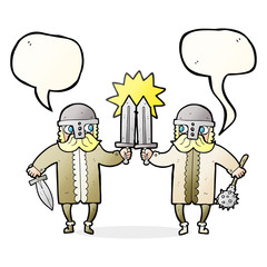 speech bubble cartoon viking warriors