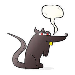 speech bubble cartoon evil rat