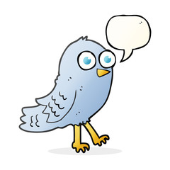 speech bubble cartoon bird