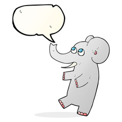 speech bubble cartoon cute elephant