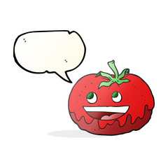 speech bubble cartoon tomato