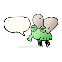 speech bubble cartoon fly