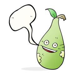 speech bubble cartoon pear