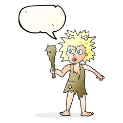 speech bubble cartoon cave woman