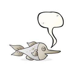 speech bubble cartoon swordfish