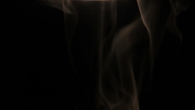 Smoke on Black Background, Smoke Goes to the Top