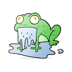 cartoon gross little frog