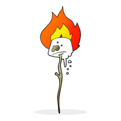 cartoon toasted marshmallow