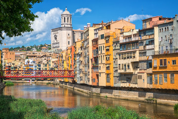 Fototapeta na wymiar Cityscape of Girona, Catalonia, Spain