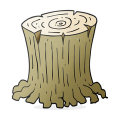 cartoon big tree stump