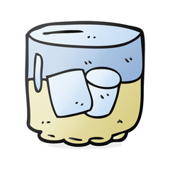 cartoon whiskey and ice
