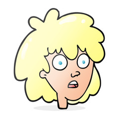 cartoon female face