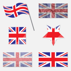 Set with Flags of United Kingdom