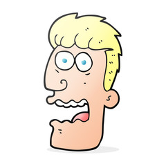 cartoon shocked man