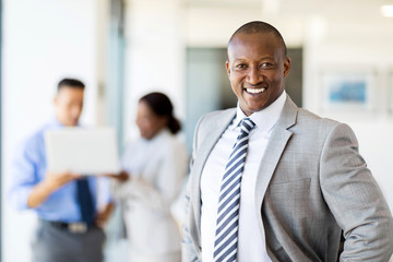 african corporate worker in office