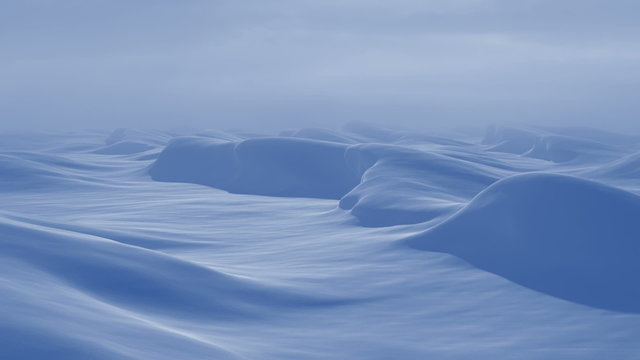 Ice Desert (Loop). Fly through the ice desert. Camera dolly forward in seamless loop.