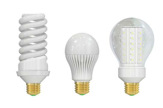 LED (Light Emitting Diode) and saving lamps