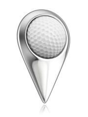 Golf ball in the pointer