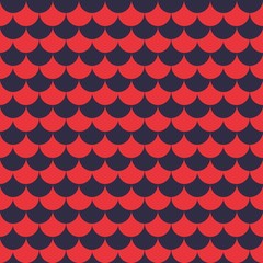 Red Fish Scales Seamless Pattern © Eduardo Santarosa