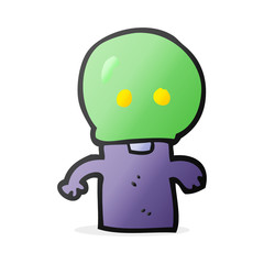 cartoon little alien