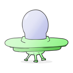 cartoon flying saucer
