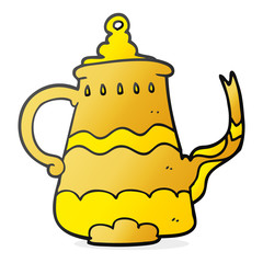 cartoon fancy coffee pot