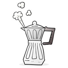 cartoon espresso stovetop maker