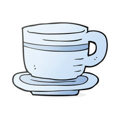 cartoon cup and saucer