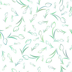 Seamless pattern background with tulips.