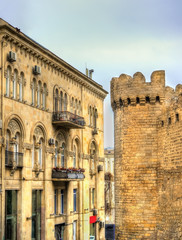 Fototapeta na wymiar Icheri Sheher, the Old Town of Baku