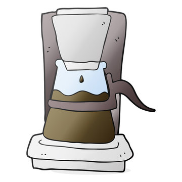 cartoon coffee maker brewing coffee clip art preview
