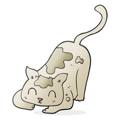 cartoon cat playing