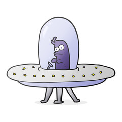 cartoon flying saucer