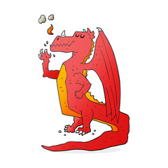 cartoon happy dragon