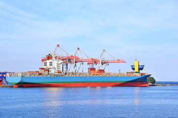 Cargo crane and container ship