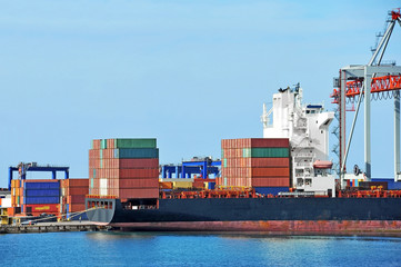 Cargo crane and container ship