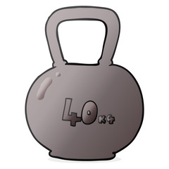 cartoon 40kg kettle bell weight