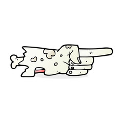 cartoon pointing zombie hand